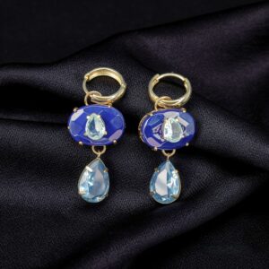 BRINCO JADE AZUL GOTA